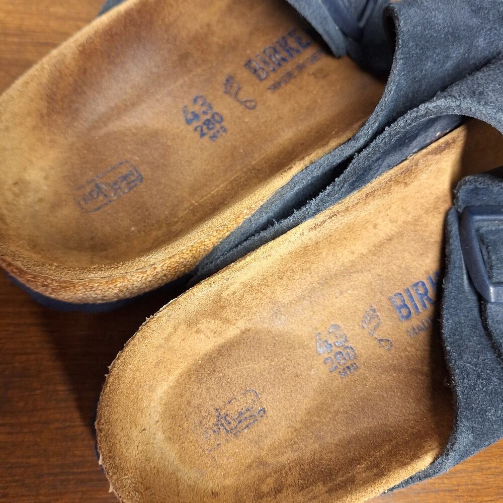 Birkenstock Arizona double strap buckle suede sandals EU 43 mens 10/10.5 slides - Picture 6 of 7